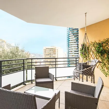 Vue Monaco & Tour Odeon - Terrasse - Parking - Bh Апартаменты *